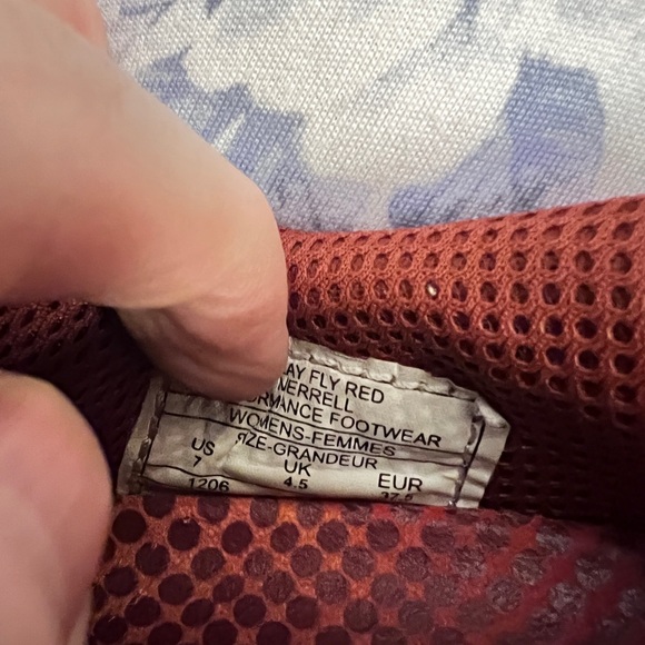 Merrell Red Relay Fly Sneakers Size 7 - Picture 5 of 5